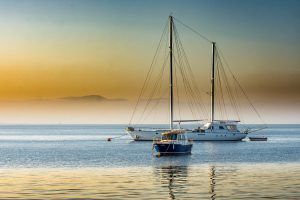 2 boats in the sea